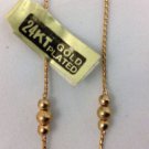 VINTAGE Fashion 24k yellow gold plated Decorative Ball bracelet 7"