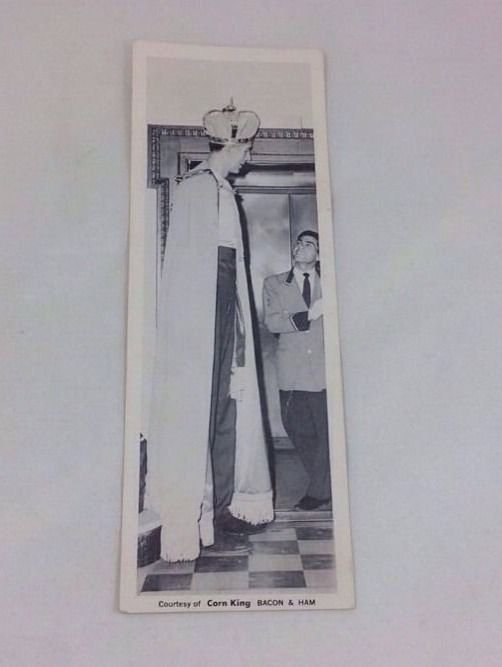 Henry Hite WORLDS TALLEST MAN Vintage Promotional Photo Card Corn King