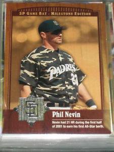 2001 SP Game Bat Milestone Phil Nevin