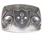 Saint Sign on Sheild Chrome Belt Buckle - logo