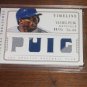 2014 National Treasures Timeline Materials Names Jersey Patch Yasiel Puig #/25