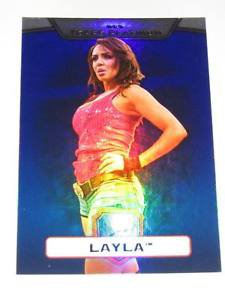 LAYLA - 2010 Topps WWE Platinum Blue Refractor #28 - #077 of 199 made