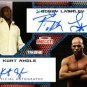 KURT ANGLE & BOBBY LASHLEY - 2009 TRISTAR TNA Impact BLUE Autograph #18 / 25 wwe
