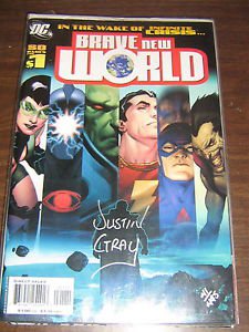 Brave New World (2006) Dynamic Forces Signed Justin Gray #1 - DC Infinite Crisis