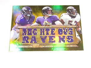2012 Topps Triple Threads Jersey Combos Gold Joe Flacco, Ray Lewis, Pierce #3/9
