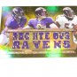 2012 Topps Triple Threads Jersey Combos Gold Joe Flacco, Ray Lewis, Pierce #3/9