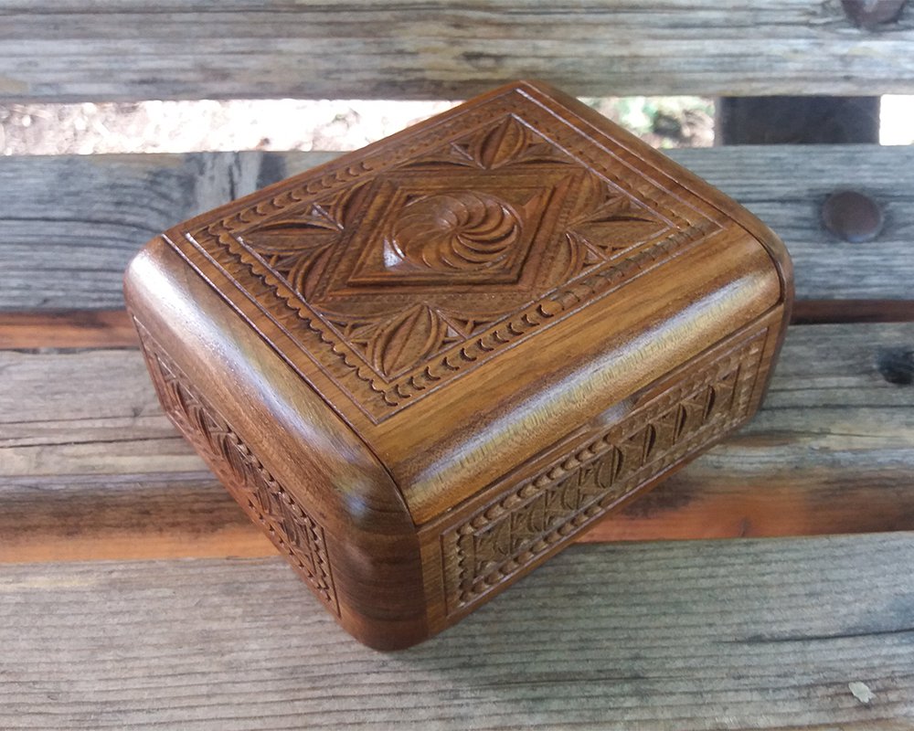 Handmade Armenian Wooden Box with Eternity Sign