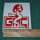 GMC sexy girl sitting on logo STICKER Vinyl Decal Window Sticker