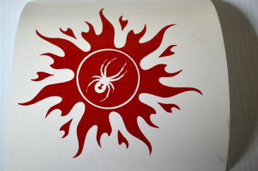 Spyder Spider Sun BRP Vinyl Decal Window in Red