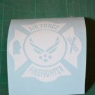 United States Air Force USAF Firefighter Maltese Cross Vinyl Decal Sticker