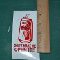 100% Can of Whoop Ass. 'Don't make me open it' Decal Sticker in Red