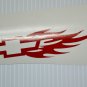 Chevy Flame Bowties Chevy Decal Sticker in Red