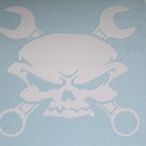 Wrench Scull Bone Vinyl Decal Window Sticker for Motorcycle, car or ??