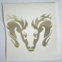 Dodge Ram Tribal Ram head in Chrome Vinyl Decal