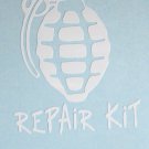 Repair Kit Funny Vinyl Decal Sticker in White