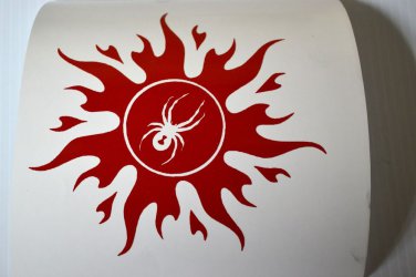 Motorcycle BRP Spyder (Spider) Sun Vinyl Decal Window Sticker