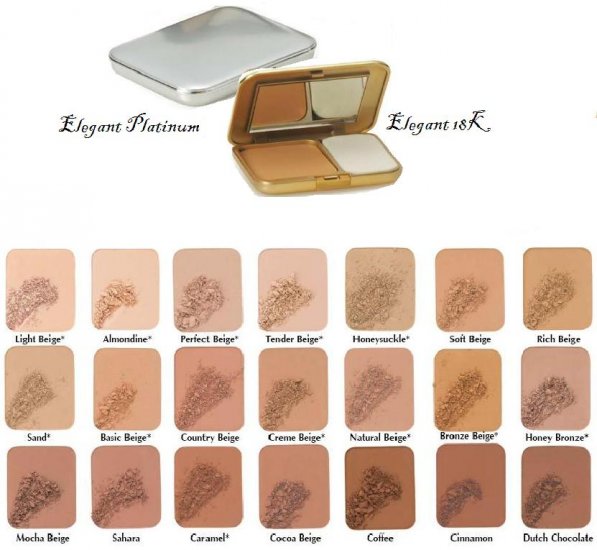 Two Way Foundation Elegant Platinum & 18K Compacts