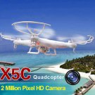 Syma X5C-1 Latest 6 Axis Gyro 2.4GHz 4CH RC Quadcopter with 360 Degree 3D 200W HD Camera