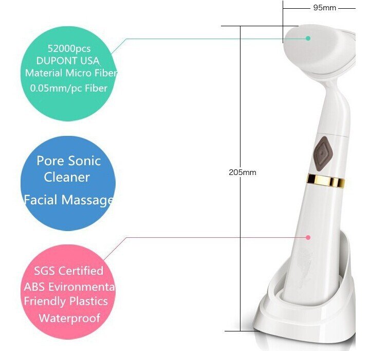 Sonic Vibration Face Massager Brush & Deep Pore Cleanser