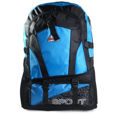 Oxford Outdoor Backpack Double Shoulder Bag  -  BLUE