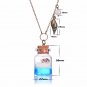 Conch Glowing Beach Ocean Wish Bottle Handmade Crystal Glass Sea Snail Necklace