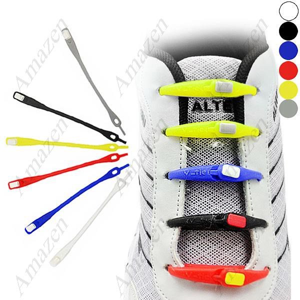 Fun Colorful Silicone Elastic Flexible Lazy Shoelaces