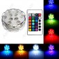 10-LED Colorful Waterproof Vase Base Light Christmas Party Decoration Lamp w Remote Control