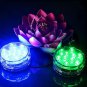 10-LED Colorful Waterproof Vase Base Light Christmas Party Decoration Lamp w Remote Control
