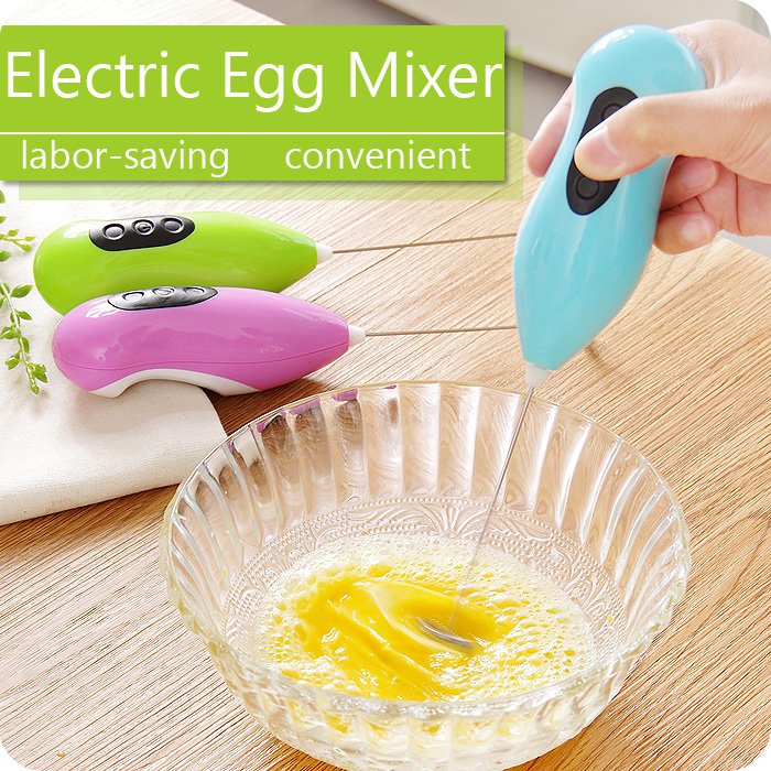Colorful Mini Stainless Steel Egg Mixer Coffee Cappuccino Frother Egg Beater Mixer Kitchen Tool