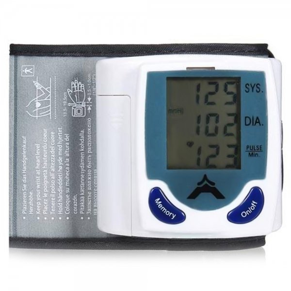 Digital Wrist Blood Pressure Monitor with Memory Function