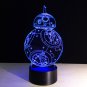 3D BB8 ROBOT 7-Color LED Night Light Touch Switch USB Table Desk Lamp Decor