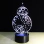 3D BB8 ROBOT 7-Color LED Night Light Touch Switch USB Table Desk Lamp Decor
