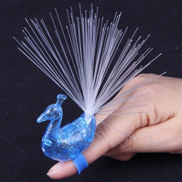 Mini Peacock Colorful Tail Optical Lamp - 3 pcs