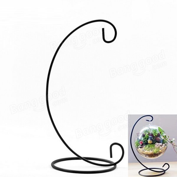 Micro Landscape Suspension C Shaped Hob Iron Rack for Home and Garden