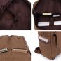 KAUKKO ZP20 15L Retro Style Unisex Canvas Backpack - BLACK