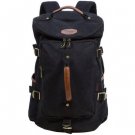 KAUKKO FS224 23L Casual Style Unisex 100% Canvas Backpack - BLACK/BLUE/KHAKI