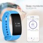 NEW! V66 BTH 4.0 Waterproof IP68 Smart Bracelet Heart Rate Monitor Pedometer Sleep Calorie Purple