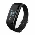 V6S Bluetooth 4.0 Heart Rate Monitor Smart Wristband -  BLACK USB Charging Interface