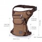 Kabden 4L 100% Canvas Waist Leg Bag for Outdoor Cycling Practical! Black/Brown