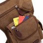 Kabden 4L 100% Canvas Waist Leg Bag for Outdoor Cycling Practical! Black/Brown
