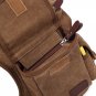 Kabden 4L 100% Canvas Waist Leg Bag for Outdoor Cycling Practical! Black/Brown