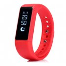 NEW! I5 Plus Fitness Activity Tracker Pedometer Calorie Sleep Sedentary Phone Msg Alert - Red