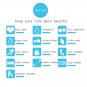ID107 Smart Bracelet Heart Rate Fitness Health Tracker Pedometer Calorie Sleep Tracker - Black