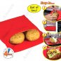 Microwave Potato Bag Reusable Easy Convenient for Potato/Corn/Carrot Cooker - 2Pcs