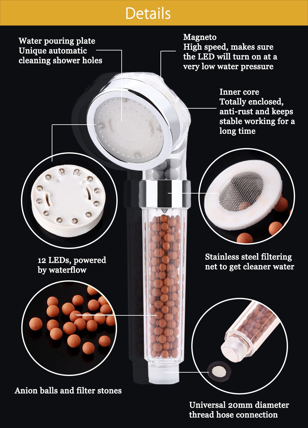 Best Seller! High Quality Genuine Negative Ions LED Therapy 7