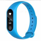 M2 Waterproof Smart Bracelet Heart Rate Monitor 0.68" OLED Touch Screen, Pedometer, Sleep - Blue