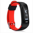 New! P1 Smart Activity Sports Bracelet Heart Rate Blood Pressure Stopwatch - Red