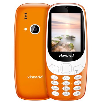 Fun! 2.4inch 3D Screen 1450mAh 2.0 MP Camera FM Dual SIM Card Dual Standby Moblie Phone - Orange