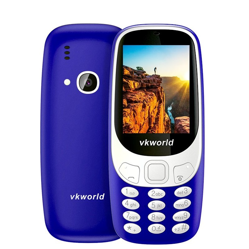 Fun! 2.4inch 3D Screen 1450mAh 2.0 MP Camera FM Dual SIM Card Dual Standby Moblie Phone - Blue