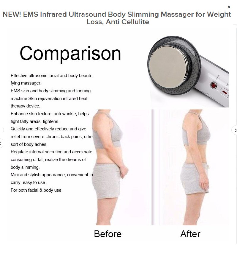 Ultrasound 3IN1 InfraRed EMS Body Slimming Massager Weight Loss Anti